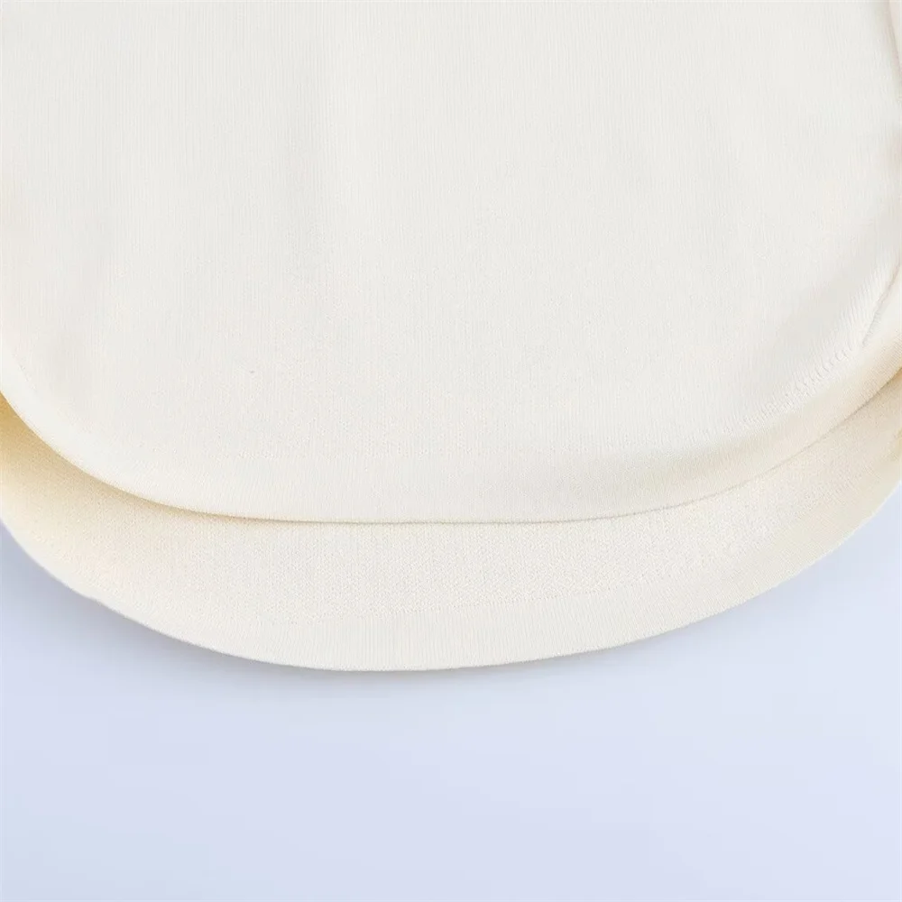 PB & ZA 2024 inizio autunno nuova moda donna semplice casual versatile girocollo bottone laterale gilet lavorato a maglia