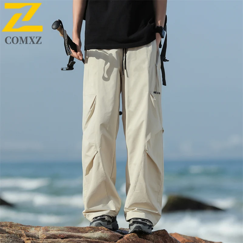 Men's Casual Pants Summer New Quick Drying Breathable Loose Camping Workwear Straight Leg Pants Outdoor Hiking Travel Men Pants