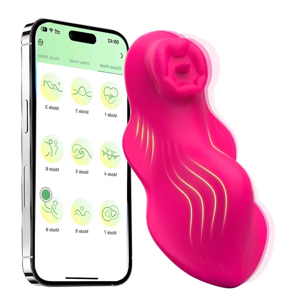 Tragbarer Bluetooth-App-Vibrator für Frauen, kabellose Fernbedienung, vibrierendes Ei, Klitorisstimulator, Sexspielzeug für Frauen und Paare_voghion.com
