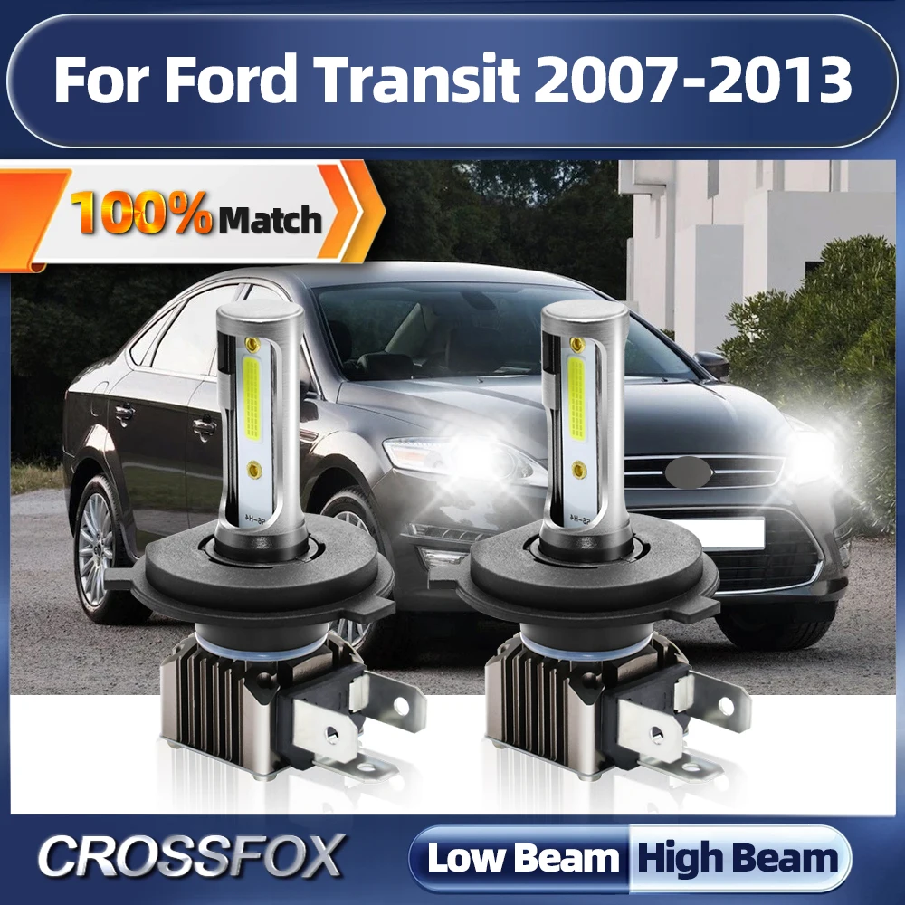 120W LED Lights 20000LM Car Headlight Bulbs 12V 6000K White Plug&Play For Ford Transit 2007 2008 2009 2010 2011 2012 2013