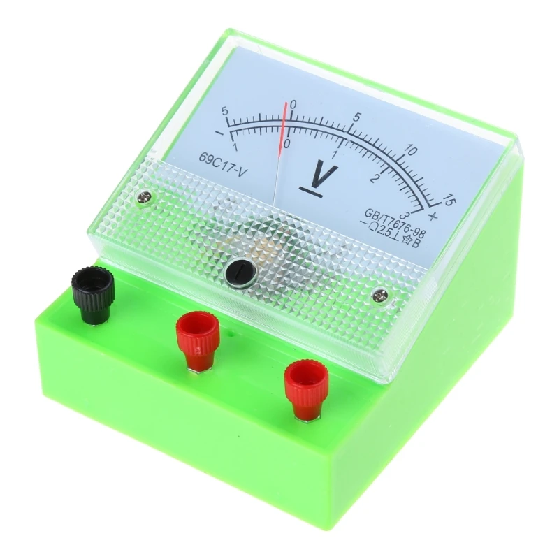 Lightweight Plastic Ammeter Voltmeter Tester for High School Students Science Electrical Experiments Easy to use