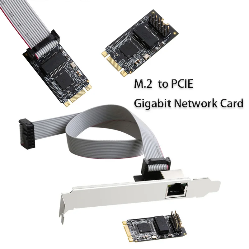 

Gigabit network card Ethernet for Desktop M.2 to PCIE Lan Card network adapter M.2 B-Key M-key Splitter Adapter Game PCIE Card