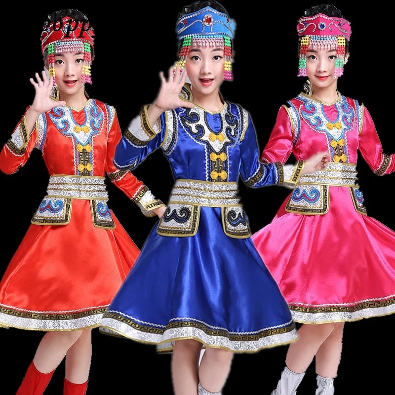 Baguettes de danse pour enfants, robe mongole, ethnique, 303, 600