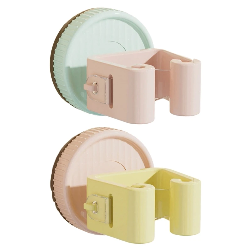 QX2E 2Pcs Space Saving Suction Cup Mop Holders Multipurpose Wall Mounted Cleaning Tool Organiser for Bathroom Kitchen
