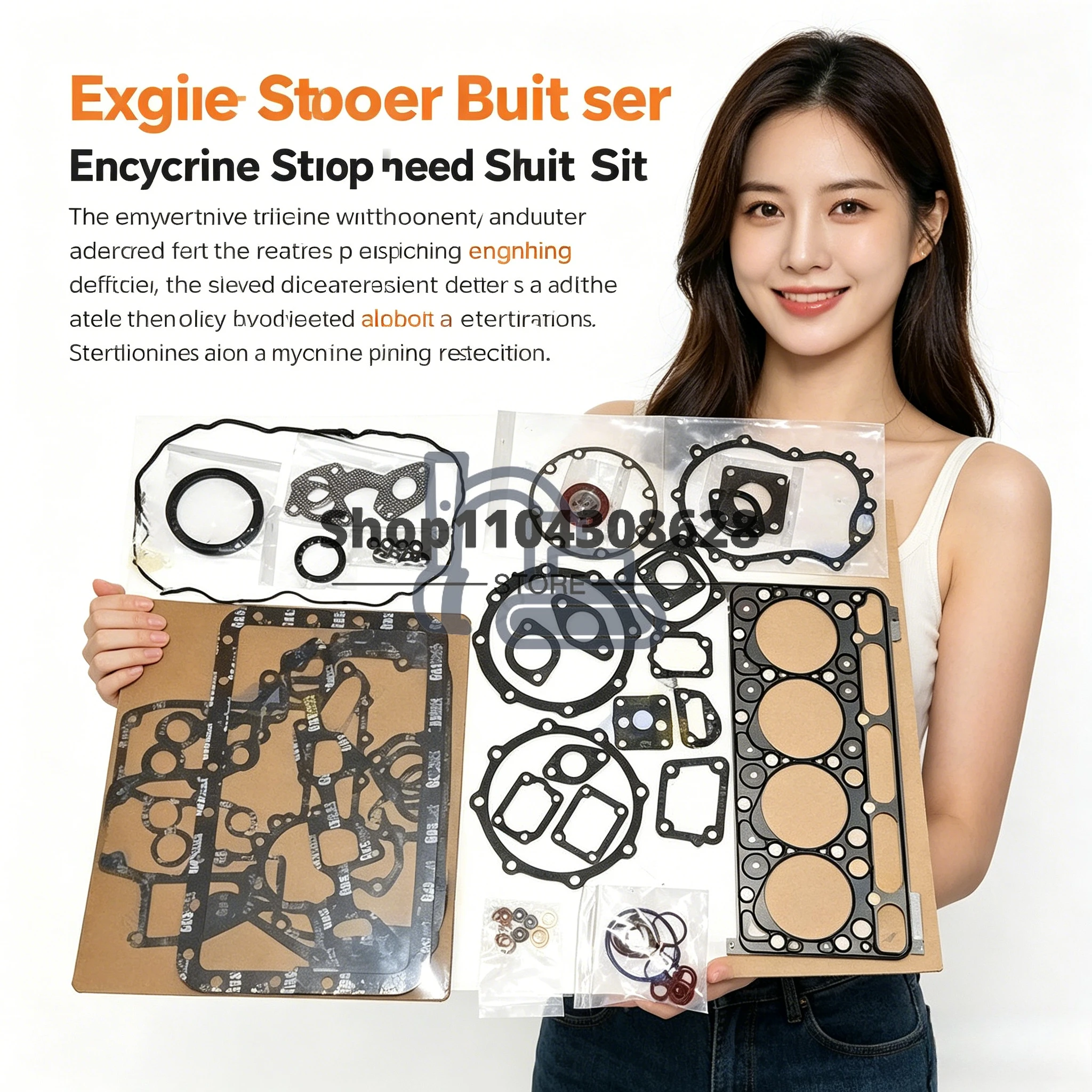 

V2403 For Kubota Full Gasket Kit Engine With Cylinder Head Gasket Overhaul Rebuild Kit