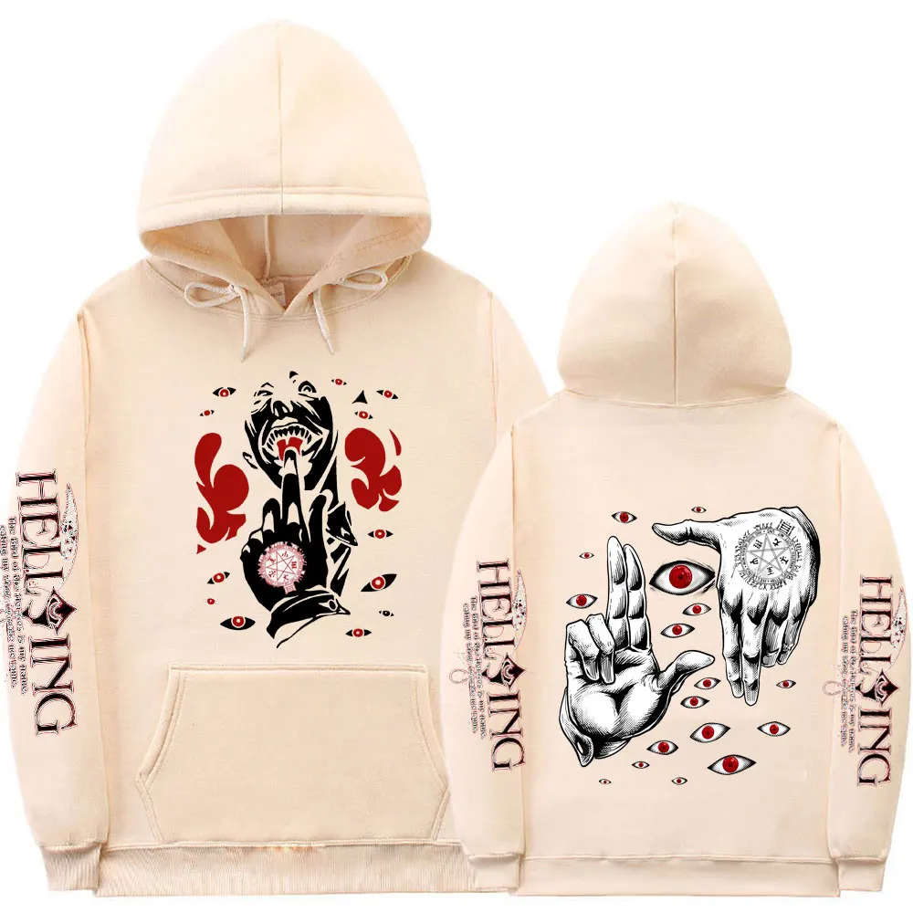 Hellsing Anime Alucard Vampire Hunter Print Hoodie Men Women Fashion Sweatshirt Harajuku Streetwear Oversized Graphics Hoodies