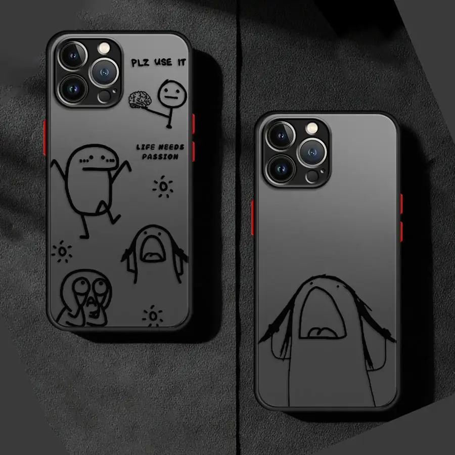 Interesante funda de arte divertido para iPhone 11 17 16 Pro Max 16e 12 13 Mini 14 15 Plus XS 17 Air funda trasera para teléfono