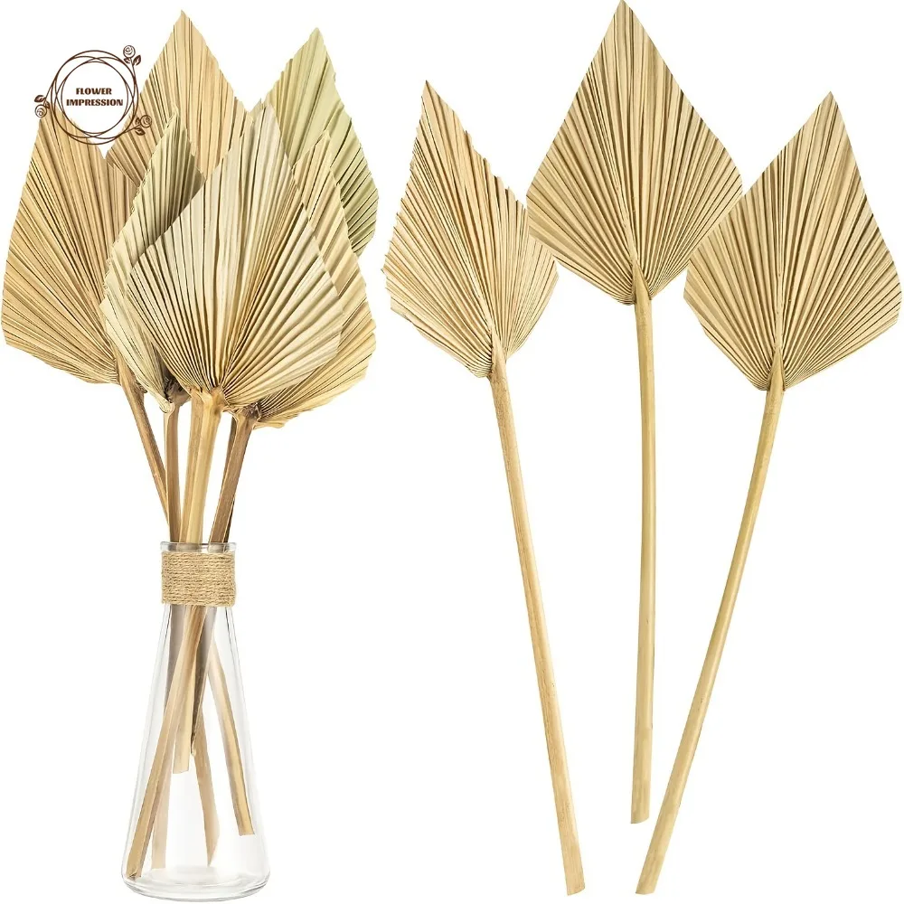 

3/5pcs Elegant Artificial Palm Leaves Plastic Fronds for Wedding Home Decor DIY Floral Arrangements Natural Dry Flowers Plant