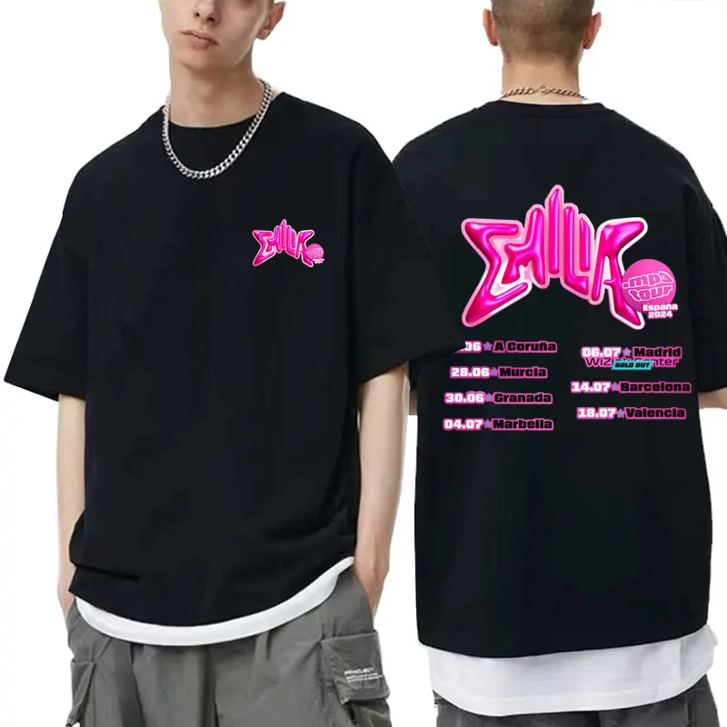 

Emilia Mernes Graphic T-shirts Music Album MP3 Tour 2024 T Shirts Men Women Fashion Hip Hop Tshirt Retro Oversized Short Sleeve