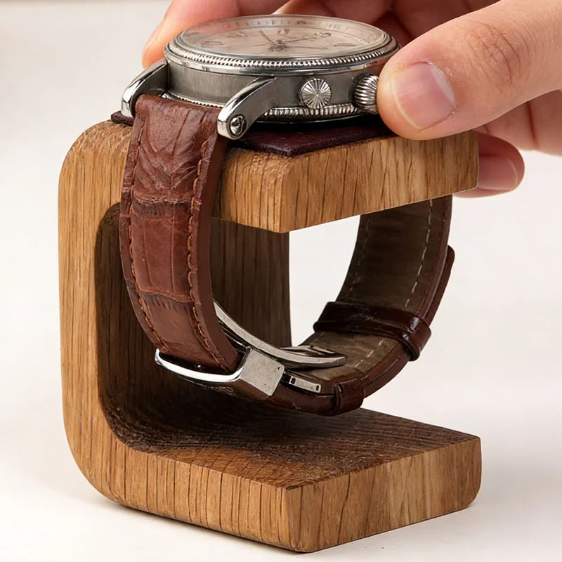 

Универсальная деревянная подставка для часов для мужчин и женщин, держатель для браслетов, колец, серег, органайзер для ювелирных изделий из массива дерева, многофункциональный органайзер для украшений