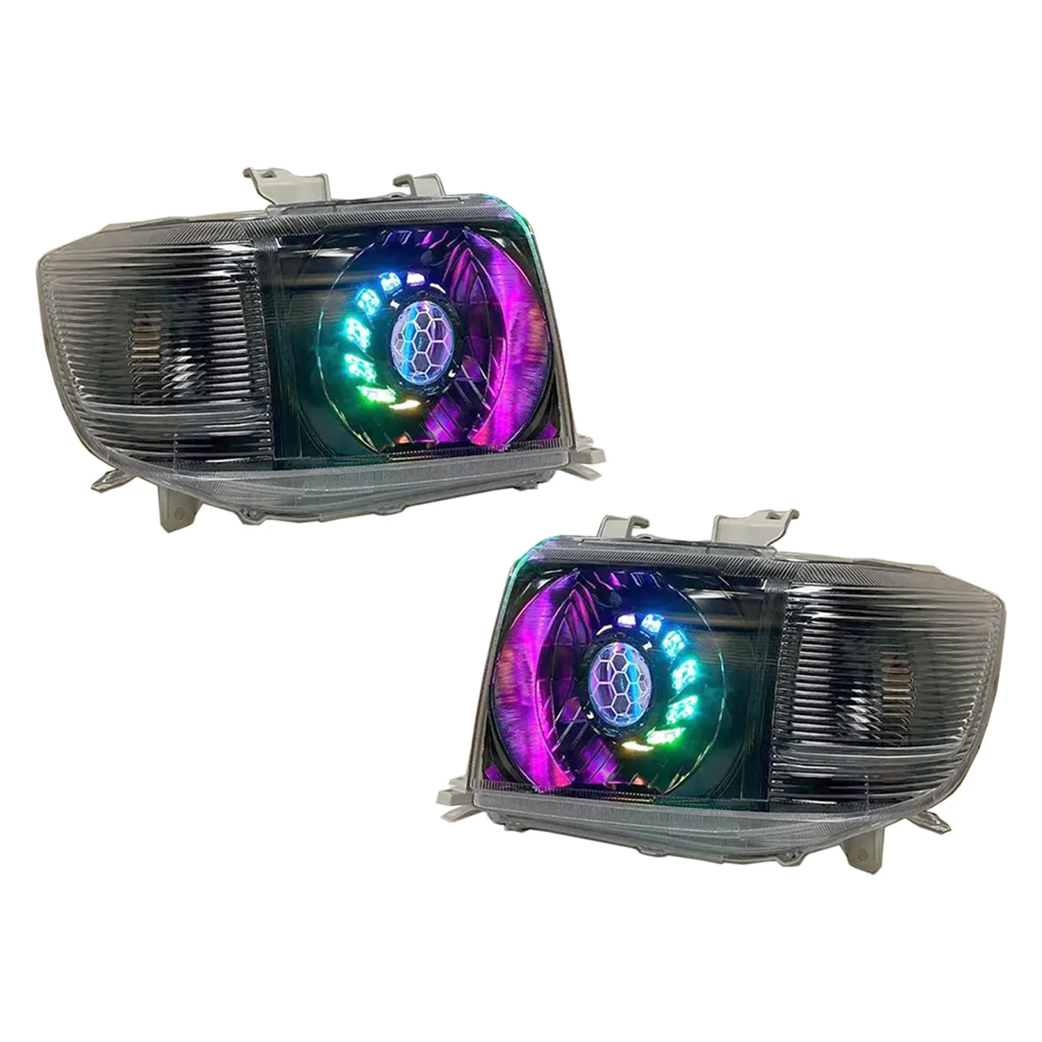 

Customized Head Lamp RGB Headlights Bi Led Projector Lens Demon Eye for Land Cruiser 70 Series Fj79 Lc79
