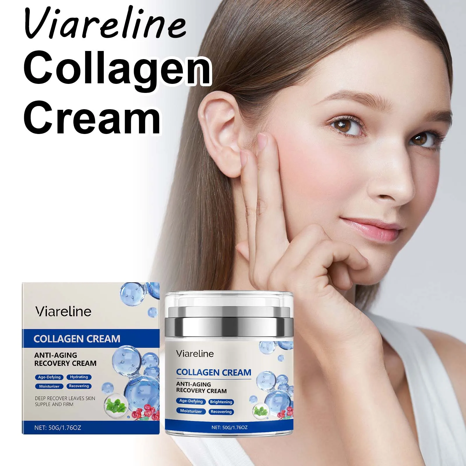 

Viareline Collagen Face Cream Delay Aging Moisturizing Remove Wrinkles Improve Skin Elasticity Reduce Sagging Face Skin Cream