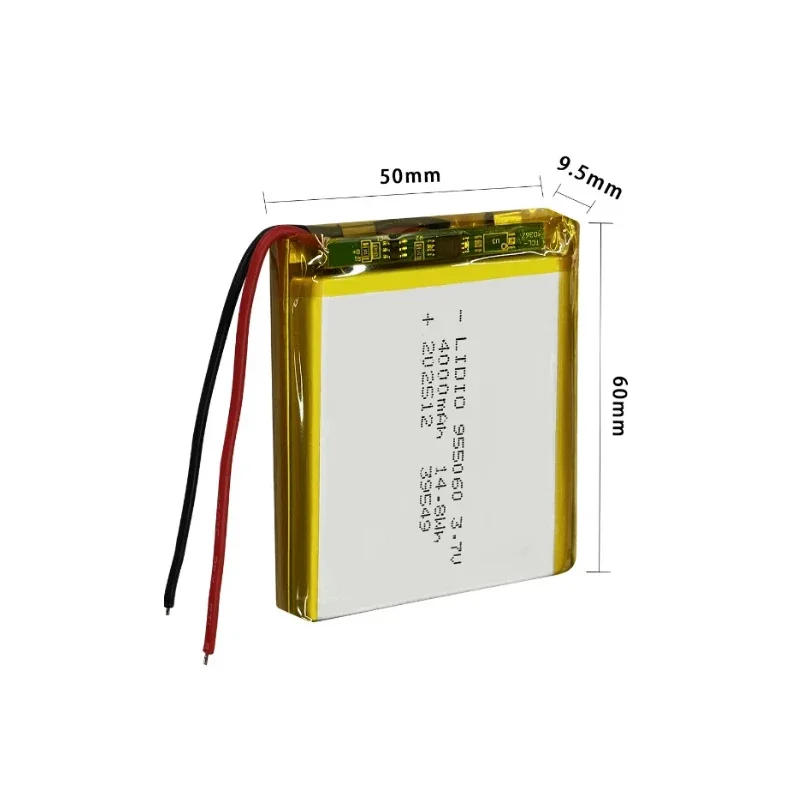 1-15pcs 955060 Battery 3.7V 4000mAh Lipo Polymer Lithium Ion Rechargeable Built-in Lithium Battery Replacement