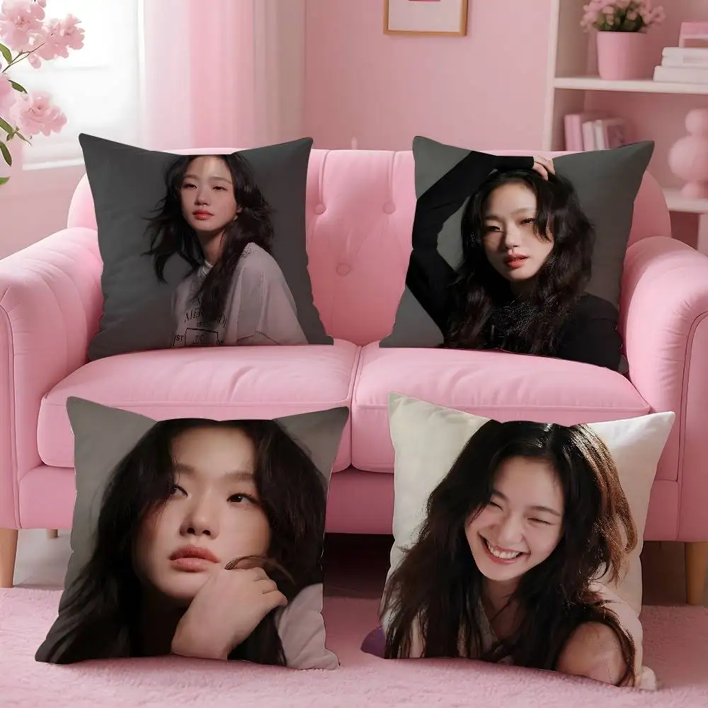 الكورية K-Kim الذهاب Eun كيس وسادة نمط مطبوعة المخدة لغرفة المعيشة غطاء وسادة أريكة وديكور غرفة نوم #1