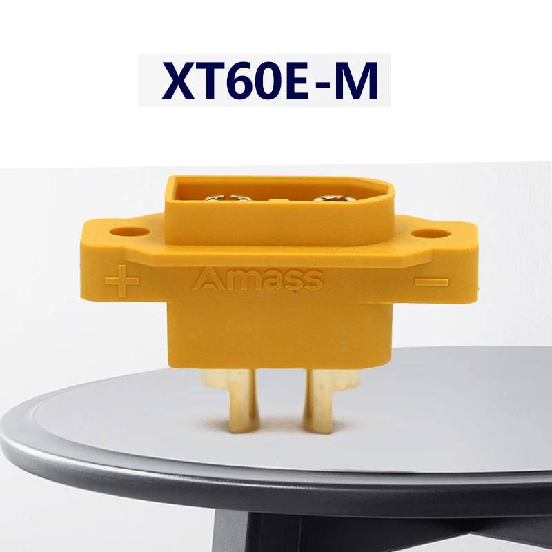 3-25Pcs XT60E-M Male Plug Connector Screws Lipo Battery Mountable Brass Gold Plated Connector For RC FPV Models Multicopter