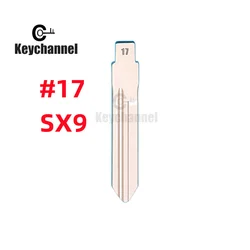 Keychannel 10 pçs sx9 universal carro chave lâmina #17 kd chave em branco para psa peugeot citroen para keydiy xhorse jmd remoto mesmo que #83