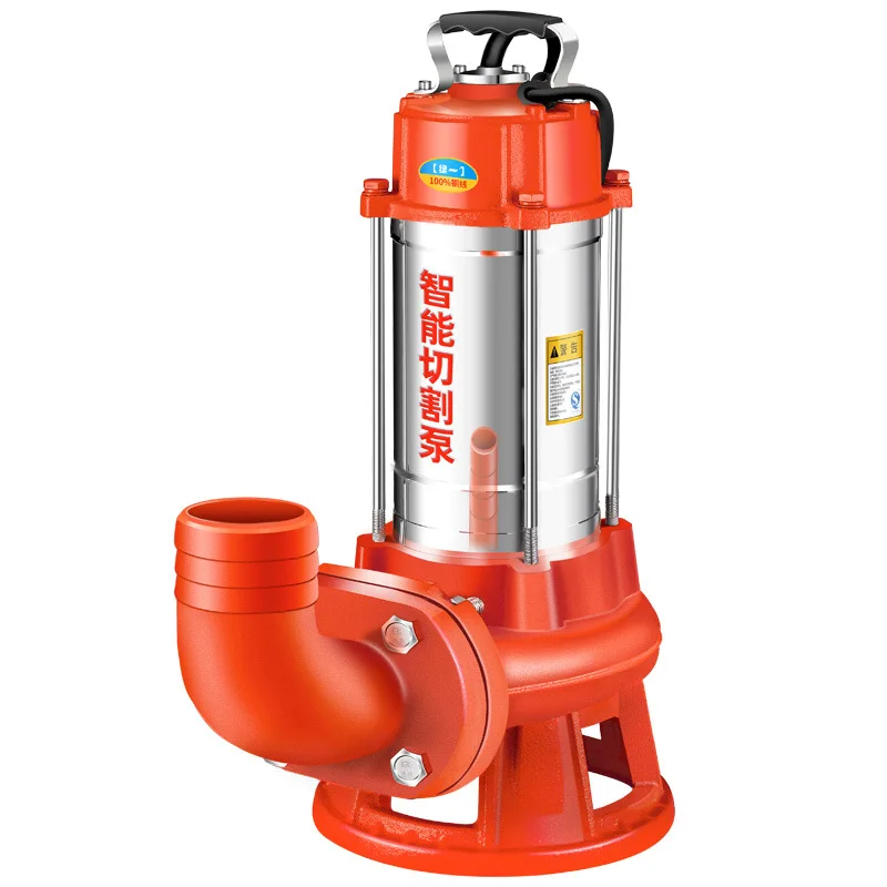 Cutting-Style Sewage Pump Pumping Mud 220V Septic Tank Sewage Pump Household Pumper 380V Submersible Pump