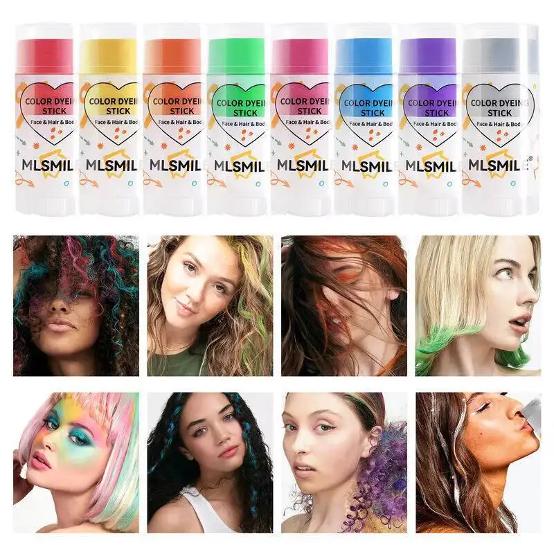 

MLSMILE 8-Color Body Paint Face Party Eyeshadow Multi-Functional Disposable Pearlescent Color Stick 2025 New