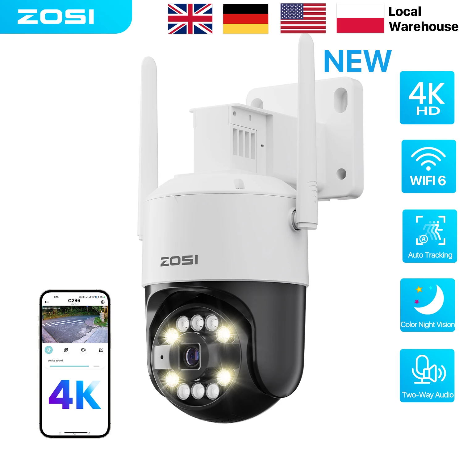 Caméra de sécurité IP ZOSI C296 4K 8MP WiFi 6 avec détection intelligente Évaluation complète et usage réel