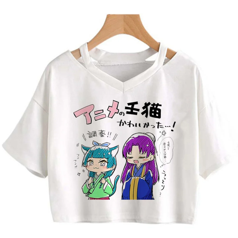 Apothecary Diaries Mao Mao Kusuriya No Hitorigoto cropped top girl graphic emo gyaru t shirt grunge 2000s streetwear