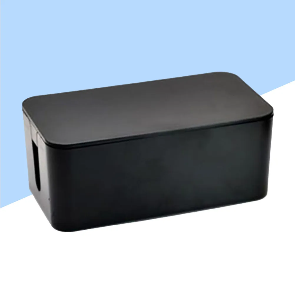 Power Cord Storage Box for Power Strip Organizer Wire Management Hide Cables Outlets Charging Lines Desktop Computer Desk