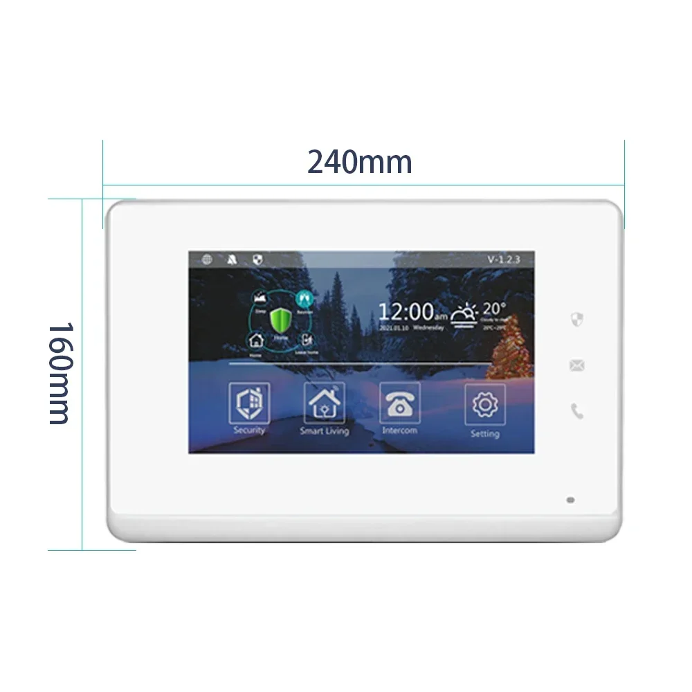 Lanbon 7 Inch Video Phone Indoor Alarm Scene Function Smart Home Villa Entrance Machine Video Intercoms