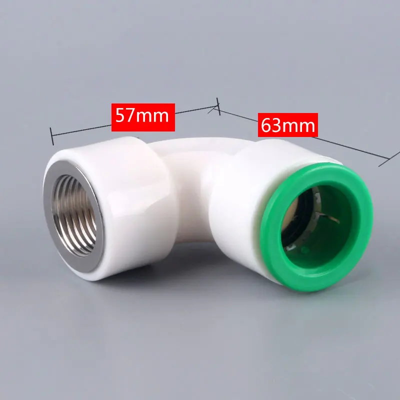 ท่อ Ppr หัวต่อคอมพิวเตอร์ Hot-Melt ฟรีใส่20มม.ภายใน20มม.แทรกข้อศอกน้ำ fiting Pipa