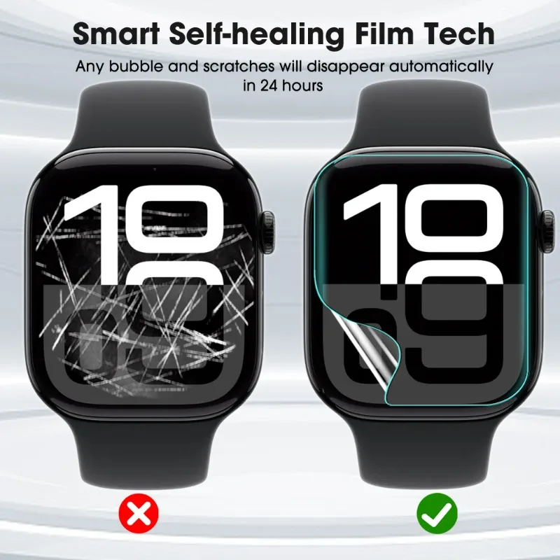 Hydrogel Film for Apple Watch Series 10/9 42/46mm 41/45mm Flexible TPU Not Glass Protective Films S9 S10 Smartwatch Accessories