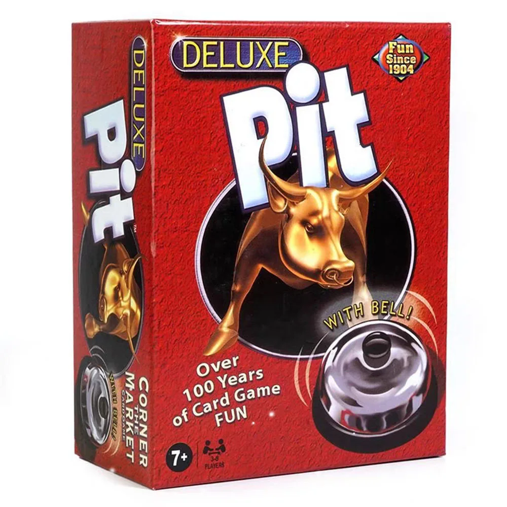 

Настольная игра The Pit Game Deluxe для детей 7 лет. Карточная игра. Содержит 74 шт. Карты с тонированными колокольчиками и правилами.