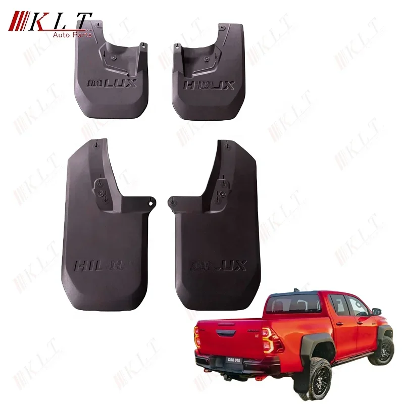 KLT Mudflap For toyo-ta Hilux Vigo Revo Pick Up Mud Flaps Black Splash Guards Plastic For hilux GR 2023