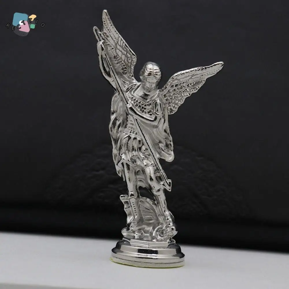 

Metal Ornaments Alloy Ctafts Michael Figurine Small Handmade Michael Ornaments Vivid Christian Guardian Statues Office