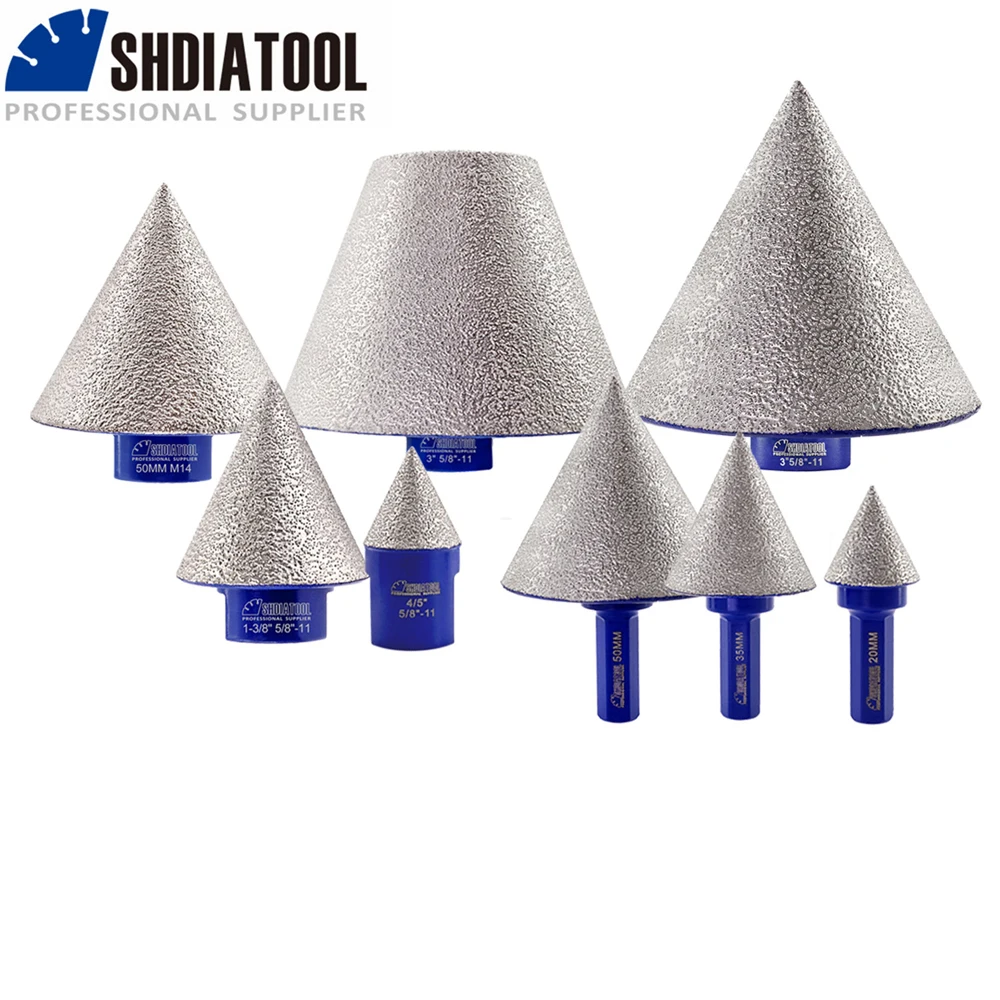 SHDIATOOL Diamond Finger Chamfer Bit Milling M14 Thread Tile Granite Round Bevel Existing Holes Marble Abrade Enlarge Shape