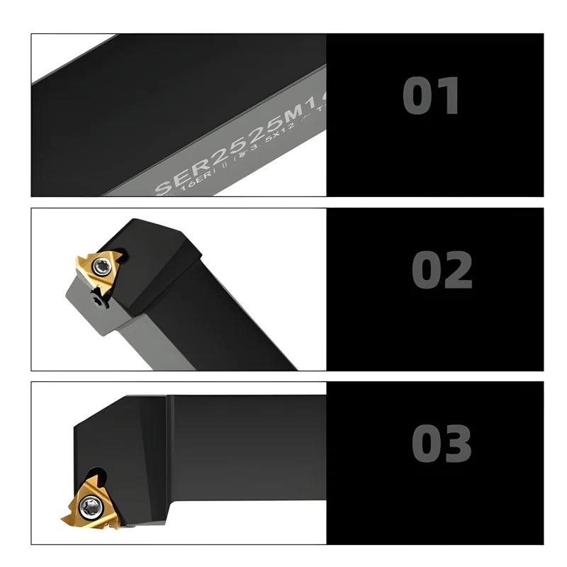 TUOZ SER SEL أداة تحول الخيط الخارجي SER1010H11 SER1616H16 SER2020K16 SER2020K22 2525M22 حامل باستخدام الحاسب الآلي مخرطة القاطع عرقوب