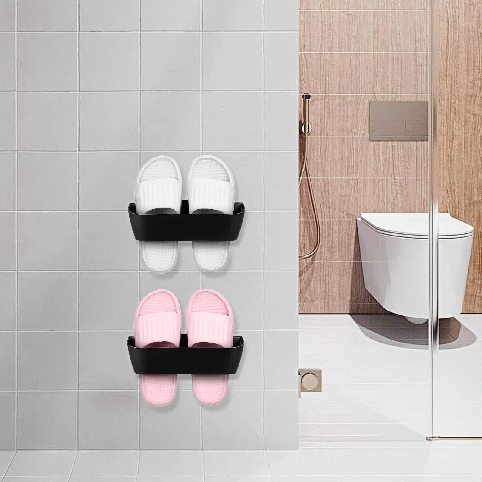 

4 Pcs Wardrobe Telescopic Storage Shoe Rack Shoes Compact Plastic Self Standing Slipper