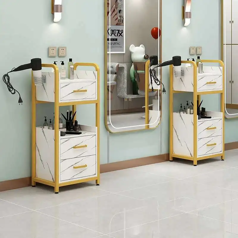 

Modern Wall-mounted Salon Trolleys Hair Salon Tool Trolley Barber Shop Tool Cabinet Salon Wall Storage Hair Cutting Cabinet Z