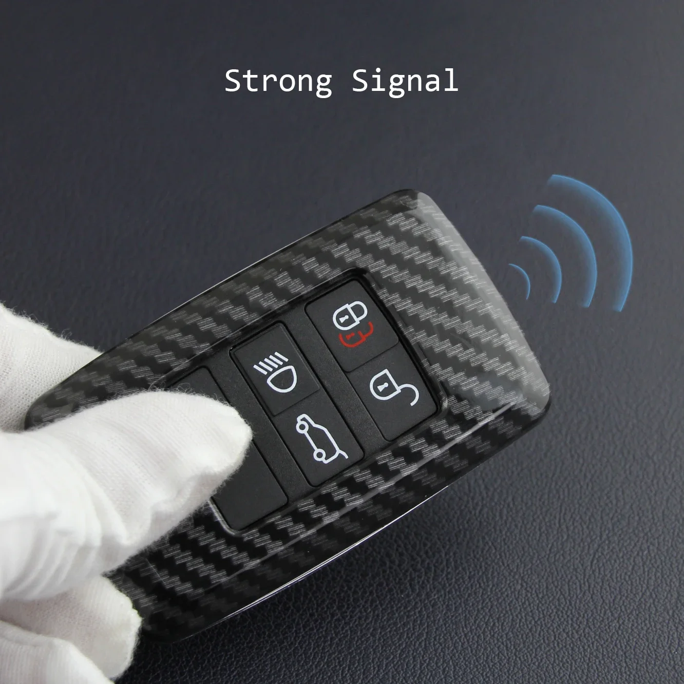 Carbon Fiber Car Key Fob Cover Chain Case For Land Range Rover Sport Evoque Velar Discovery Defender 90 110 130 Jaguar XE XF