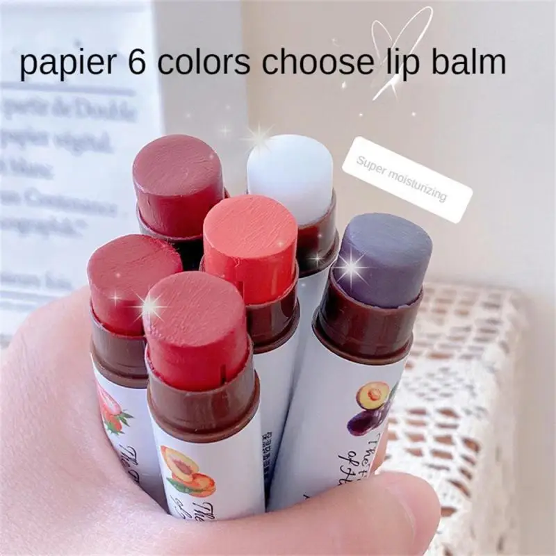 9 Stile farbiger Lippenbalsam mit Fruchtgeschmack, feuchtigkeitsspendend, feuchtigkeitsspendend, nährend, farbloser Lippenbalsam, helle Farbe, Anti-rissiger Lippenstift