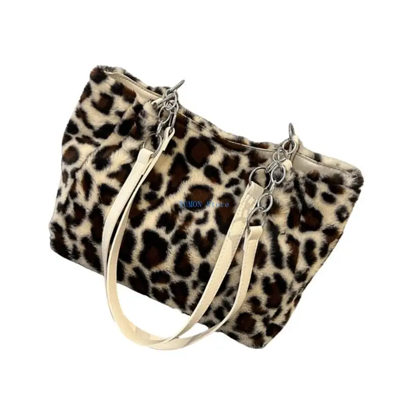 D0UD TENDY LEOPARD Design Bolso hombro con espacios