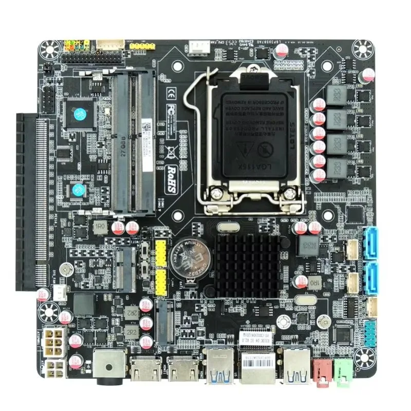 H310C-G Side Plug X16 Graphics Card Thin ITX Motherboard, 1151 Pin All-in-one Computer Mini HTPC Host DC Power Accessory