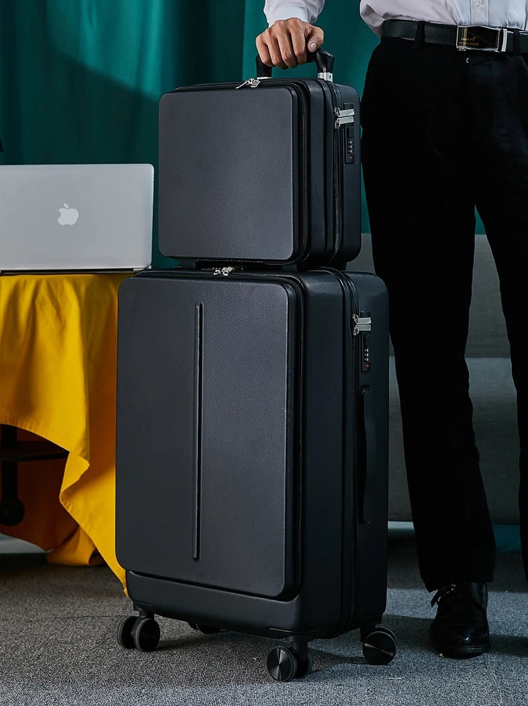 

Faionable Aluminum Frame Lage Carry-On 20 Inch Busin Travel Suitcase with Notebook Carent Zipper Closure Wheels