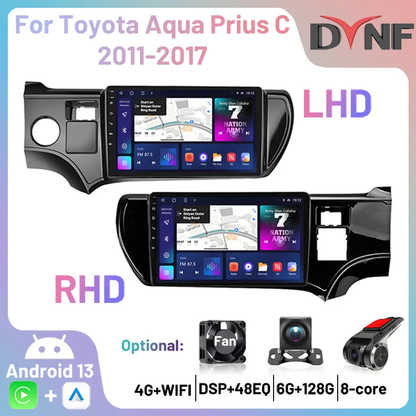 

Android Carplay Car Radio Multimedia Player GPS Navigation Autoradio For Toyota Aqua Prius C 2011 2012 2013 2014 2015 2016 2017