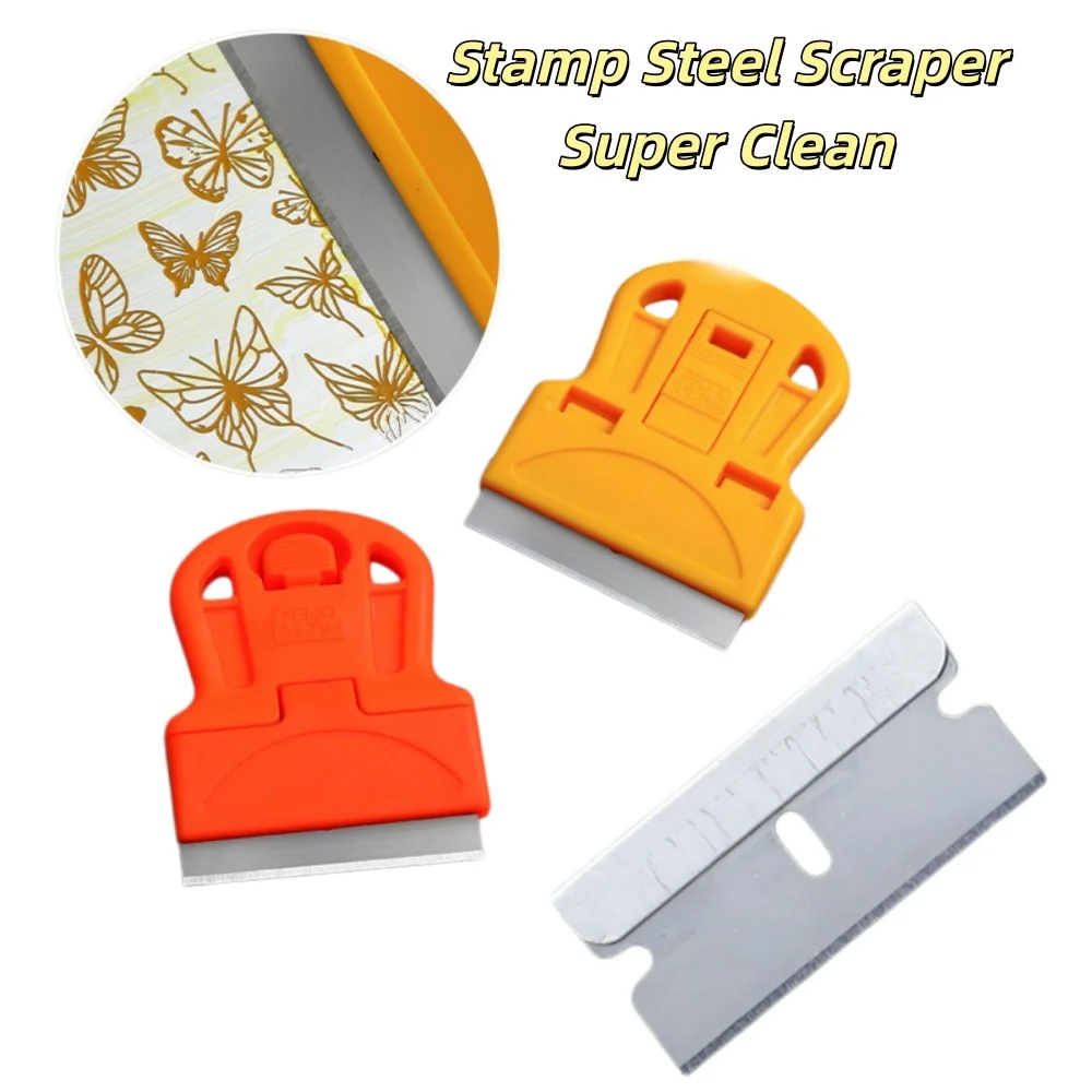 Metal Nail Stamping Scraper – Multi-Function Plate Cleaning Tool, Glue Remover Spatula for Nail Art Stamping Plates & Gel Resid