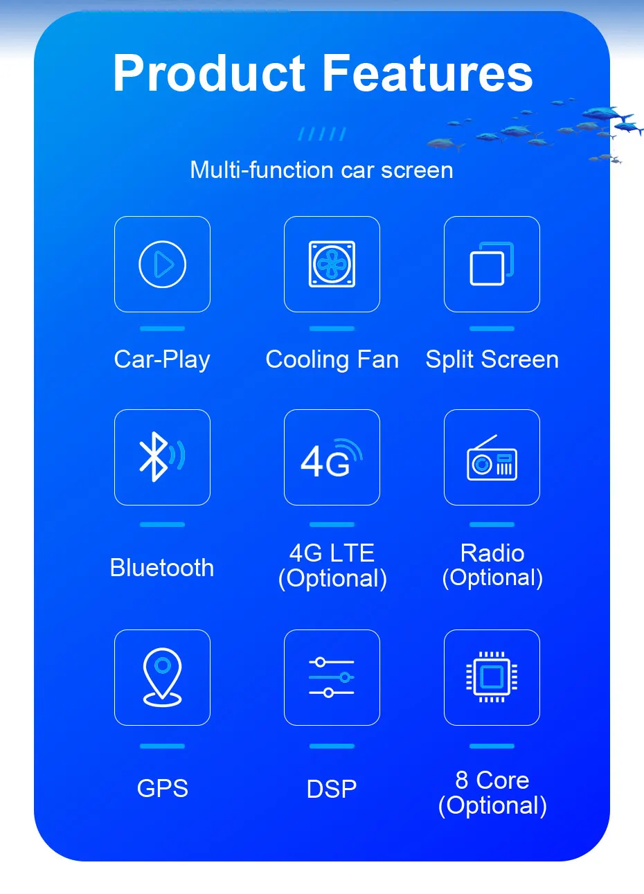 Auto-Radio Android 16 für Ford Ka 2008 - 2014 Carplay Multimedia-Player Stereo GPS Haupteinheit DSP BT WiFi 4G Split-Screen IPS – Detail 6