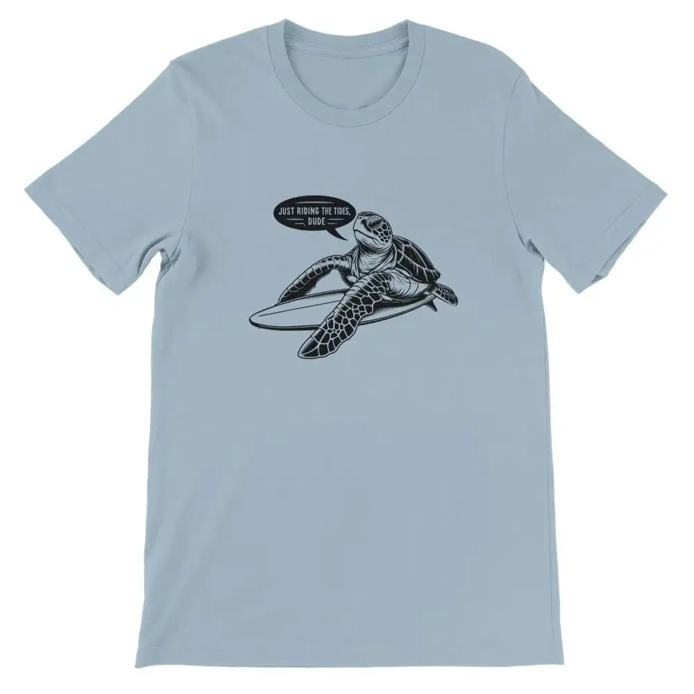 Surfer Turtle Wave T Shirt Animal Lover Funny S For Him Her