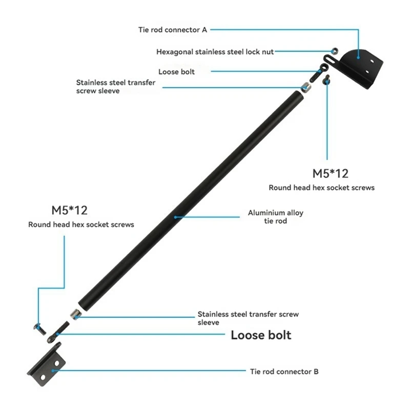 3D Printer Accessories For Neptune 3/3Pro/4 Pull Rod Kit Improve Stability And Printing Effect