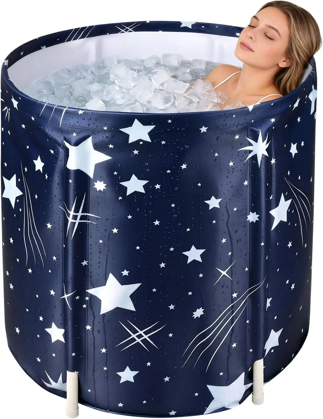 

Collapsible Bathtub for Adults, Portable PVC Ice Bath & Hot Spa, Space-Saving, 27 inch