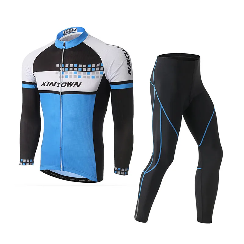 Cycling Clothes Long Sleeve Man Set Men's Bicycle Clothing Jersey Summer Complete Suits Bib Shorts Distance Bike 2025 Shirt Wear