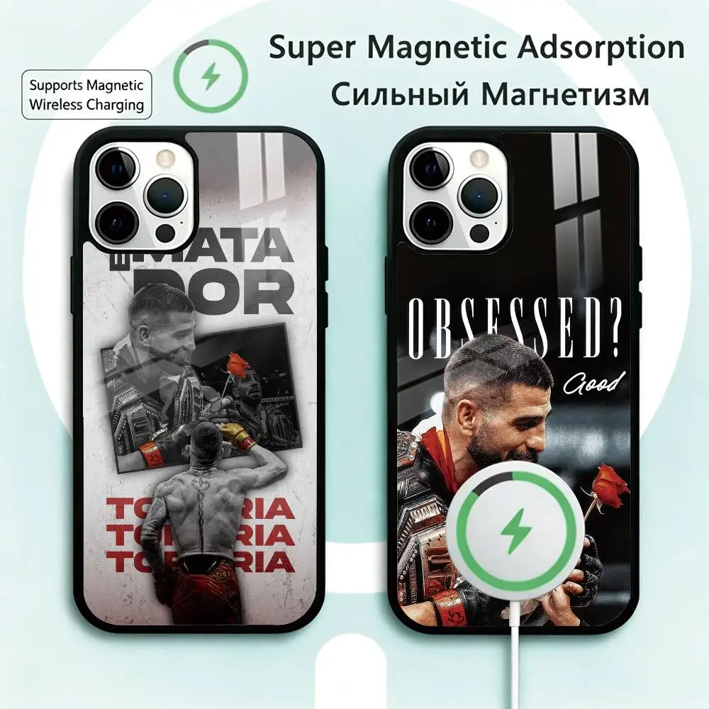 

Boxing I-Ilia Fighting T-Topuria Phone Case For iPhone17,16,15,14,13,12,11 Plus,Pro Magnetic Supports Magnetic Wireless Charging