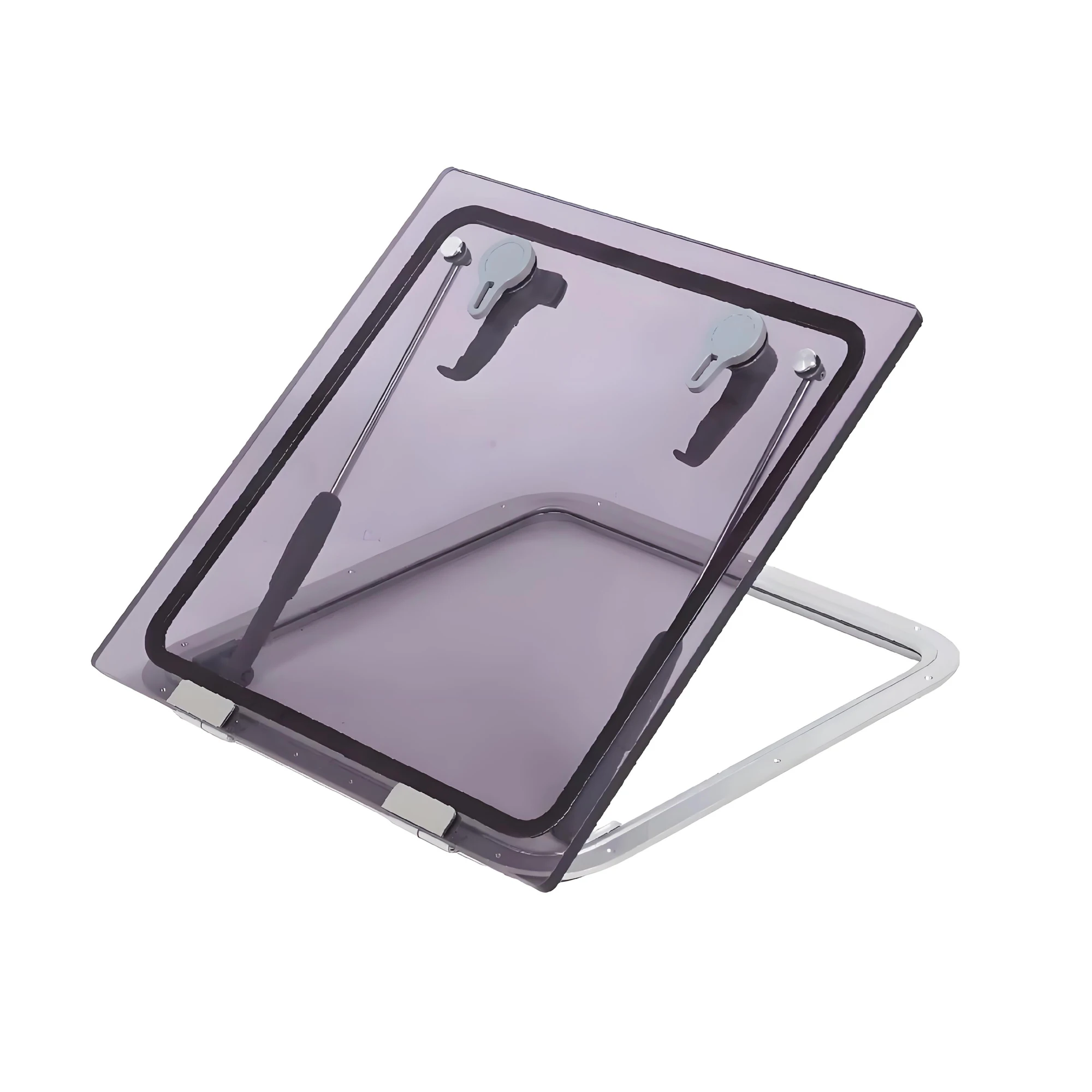 

RV/Marine Square Hatch Window Aluminum Alloy Hatch Door Deck with Tempered Glass for Yacht Boat Motorhome Caravans