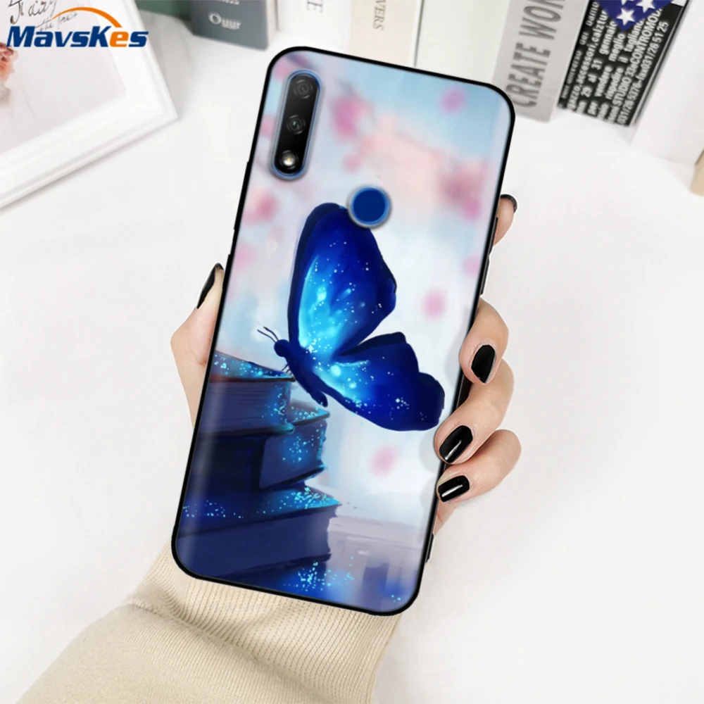 For Honor 9X Case Flower Soft Silicon Couqe Phone Case for Huawei Honor 9X STK-LX1 Cover Cases For Honor 9X 9 X Back Coque Funda